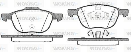 Колодки передние, 11- Ford Focus (Ate) WOKING P11823.30