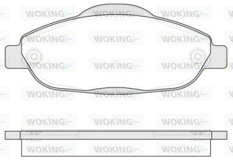 Колодки тормозные дисковые WOKING P12233.00