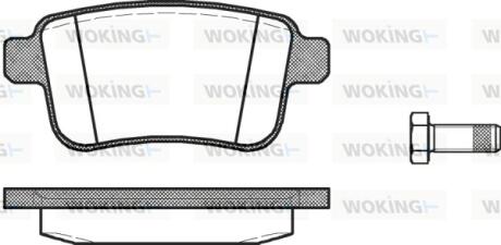 Колодки задні, (тип TRW) 08- WOKING P12523.00