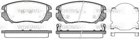 Колодки тормозные WOKING P12853.02