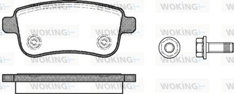 Колодки тормозные дисковые WOKING P12873.00