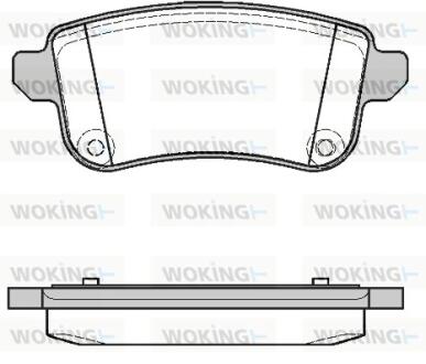 Колодки тормозные дисковые WOKING P12873.10