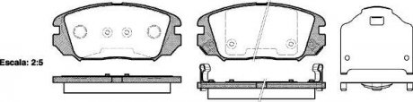 Колодки гальмівні дискові передні Honda Civic viii 1.6 05-,Hyundai Grandeur 2. WOKING P1304302 (фото 1)