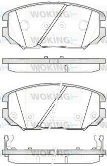 Гальмівні колодки перед. Civic/Sonata/Tucson (04-13) WOKING P13043.12