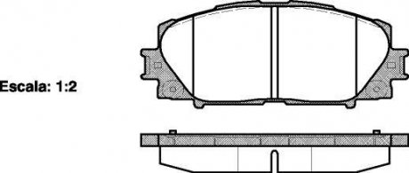 Колодки тормозные дисковые передние Toyota Yaris 1.0 05-,Toyota Yaris 1.0 10- (P WOKING P1324300 (фото 1)