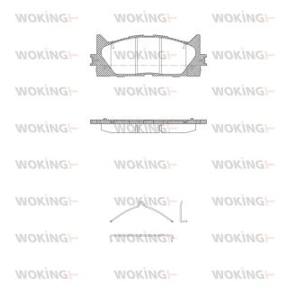 Колодки тормозные дисковые WOKING P13333.00