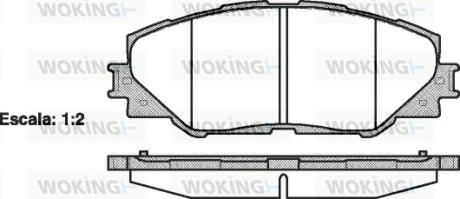 Колодки тормозные WOKING P13343.00