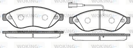 Тормозные колодки, комплект, Fiat Ducato, F1AE3481E, 11- WOKING P13373.12