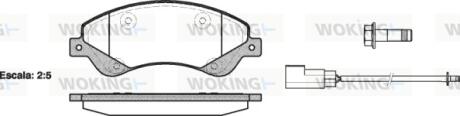 Колодки передние FWD, 2.2TDCI WOKING P13513.02