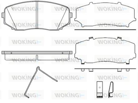 Колодки тормозные WOKING P13673.02