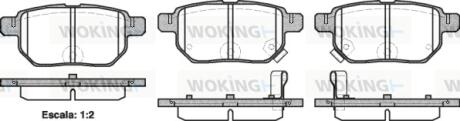 Колодки тормозные дисковые WOKING P13863.02