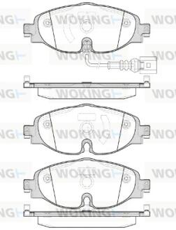 Гальмівні колодки перед. VW Golf VII 12- /Octavia III 12- (TRW) WOKING P14153.01