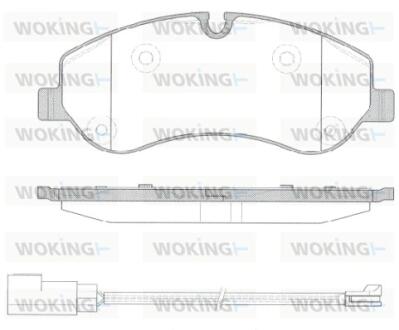 Колодки тормозные дисковые передние, FORD Tourneo/Transit, 2.2TDCi, 12- WOKING P14203.02