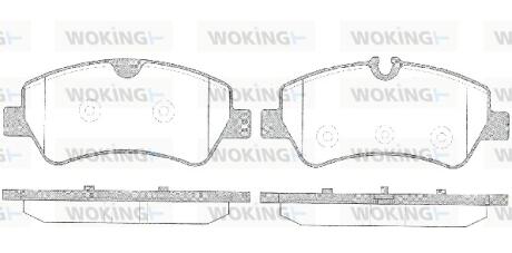 Колодки тормозные дисковые, задние, 2.2TDCi, FORD Custom 12- (тип Bosch) WOKING P14213.00