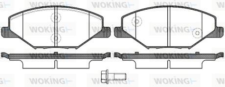 Гальмівні колодки перед. Skoda Fabia II-III 11- /VW Polo 10- (TRW) WOKING P14533.00