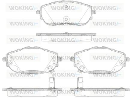 Гальмівні колодки перед. Auris/Corolla (13-18) WOKING P14613.02