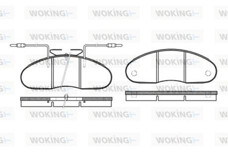 Колодки гальмівні WOKING P1483.02