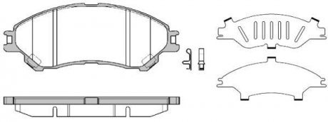 Колодки тормозные дисковые передние Suzuki Sx4 s-cross 1.6 13- (P14893.02) WOKIN WOKING P1489302 (фото 1)