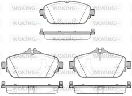 Колодки тормозные дисковые передние WOKING P14923.08