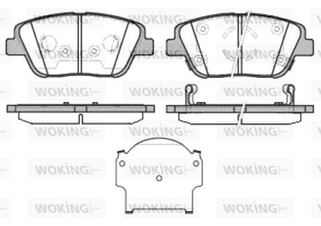 Колодки тормозные WOKING P15233.02