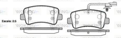 Колодки задние, 10- WOKING P15393.01