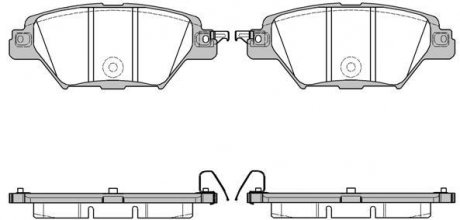 Колодки гальмівні дисковые Mazda CX-9 2,5t 16> / задн (P16123.04) WOKING P1612304 (фото 1)