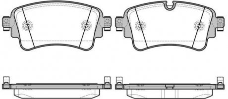 Колодки тормозные дисковые задние Audi Q7 3.0 15- (P17693.08) WOKING P1769308 (фото 1)