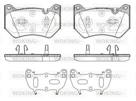 Колодки тормозные дисковые WOKING P19393.10