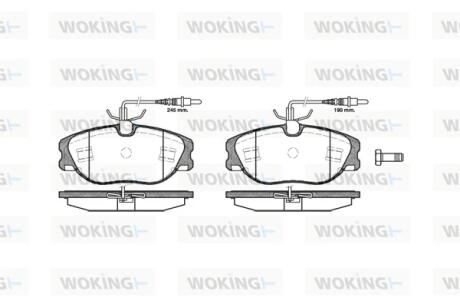 Колодки передние, 00-03 (тип Lucas) WOKING P2053.44