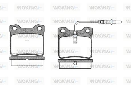 Колодки тормозные дисковые WOKING P2213.02
