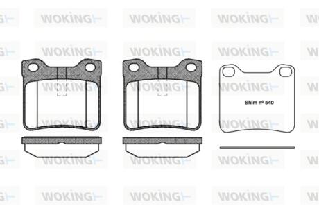 Колодки гальмівні WOKING P2213.10