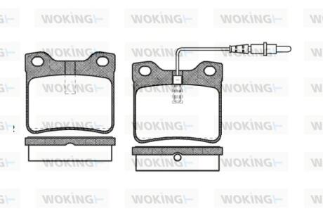 Колодки тормозные дисковые передние, комплект WOKING P2213.22