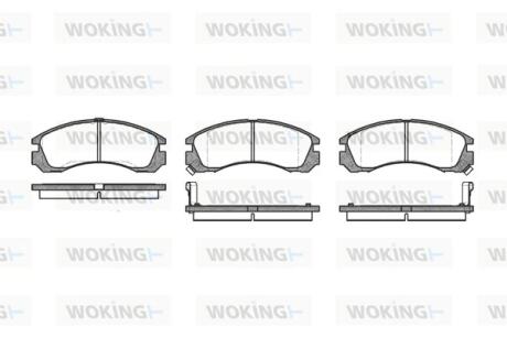 Колодки тормозные WOKING P2543.02
