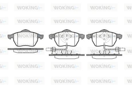 Колодки тормозные дисковые передние WOKING P2903.52