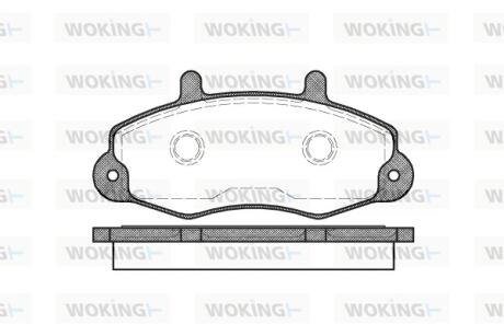 Колодки передние T12, 92-00 WOKING P2913.00