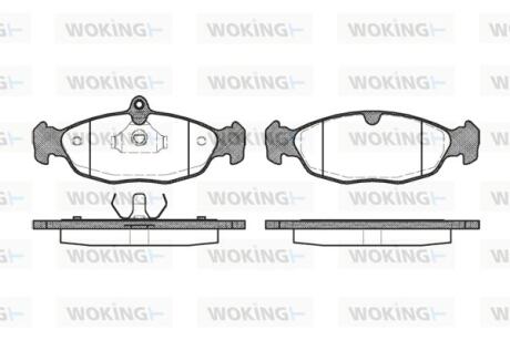 Колодки тормозные дисковые WOKING P2933.20