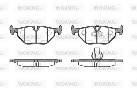 Колодки гальмівні дискові WOKING P3653.15