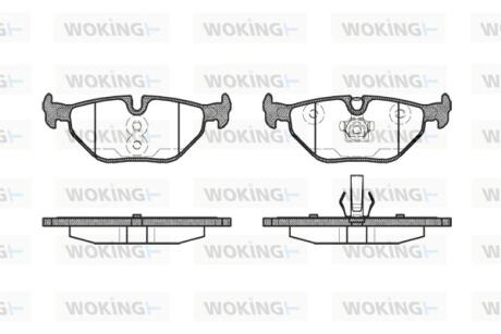 Колодки тормозные WOKING P3653.40