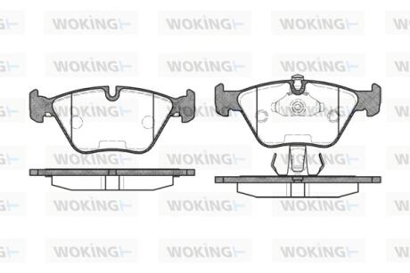 Гальмівні колодки перед. BMW 5 (E39) 2.0-3.5i 95-03 WOKING P3703.25