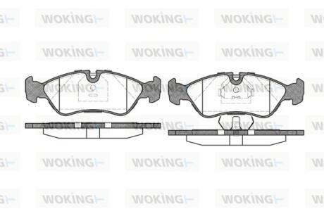 Колодки тормозные дисковые WOKING P3863.30