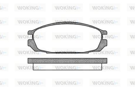 Колодки тормозные WOKING P3923.00