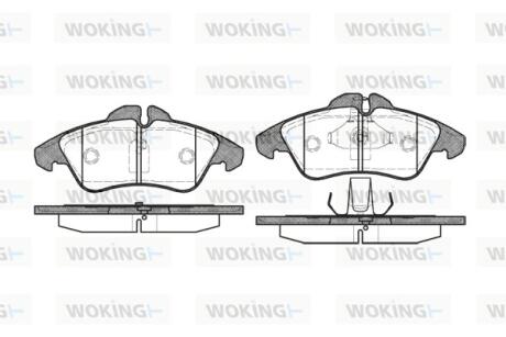 Колодки передние, DB208-316 WOKING P4783.00