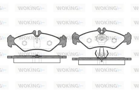 Колодки задние, DB208 (тип ATE) WOKING P4793.00