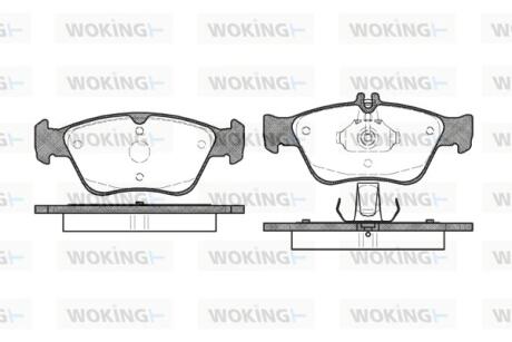 Колодки передние, 2.0-2.2CDI WOKING P4863.00