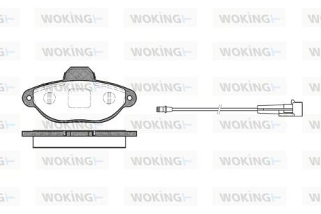 Колодки гальмівні дискові, FIAT Panda (169) 1.4, 350 A1.000, 10- WOKING P5143.01