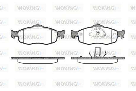 Гальмівні колодки перед. Mondeo/Scorpio (93-01) WOKING P5323.00