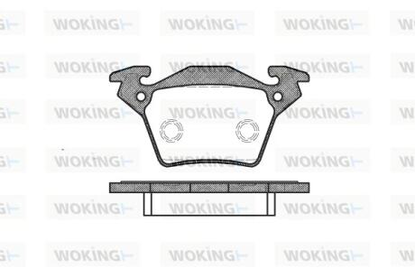 Колодки задние, CDI (тип BOSCH) WOKING P6173.00