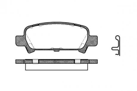 Колодки гальмівні дискові задні Subaru Forester (sg) 2.0 02-,Subaru Forester (WOKING P629302 (фото 1)