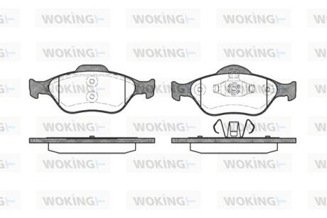 Колодки тормозные дисковые WOKING P6663.00
