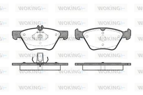 Колодки передние, 2.7-3.2CDI WOKING P7013.00